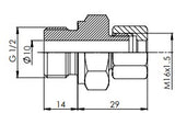 Connessione adatta a FlowGuard® FS400 e FS400 Ex, a scelta da G1/2" o G1/4".