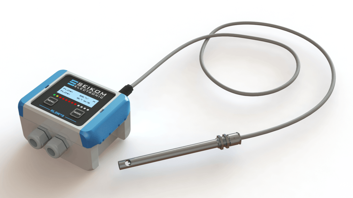 RLSW9 volumetric flow meter for measuring the flow of gases up to 350°C